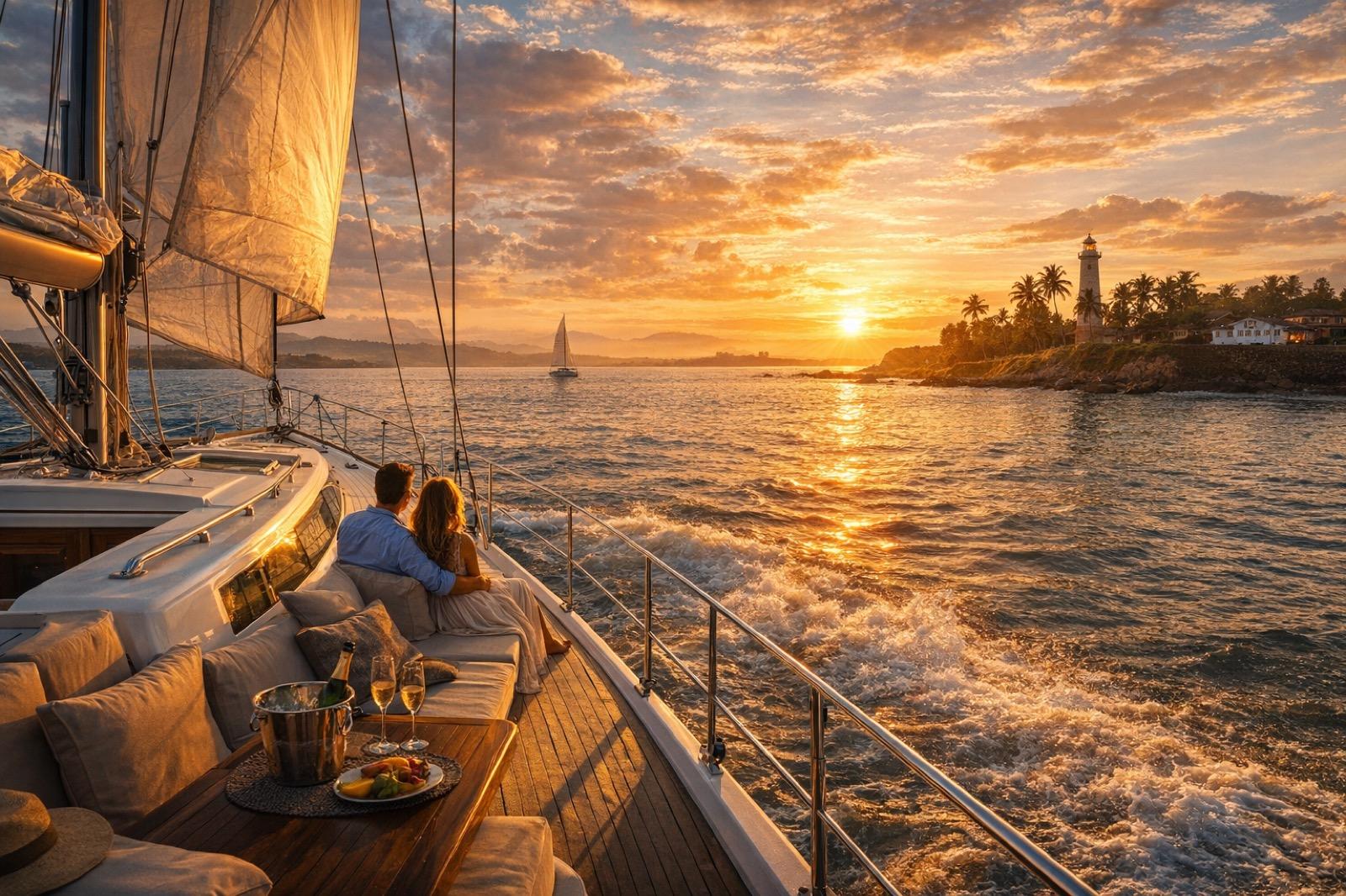 Romantic beach sunset